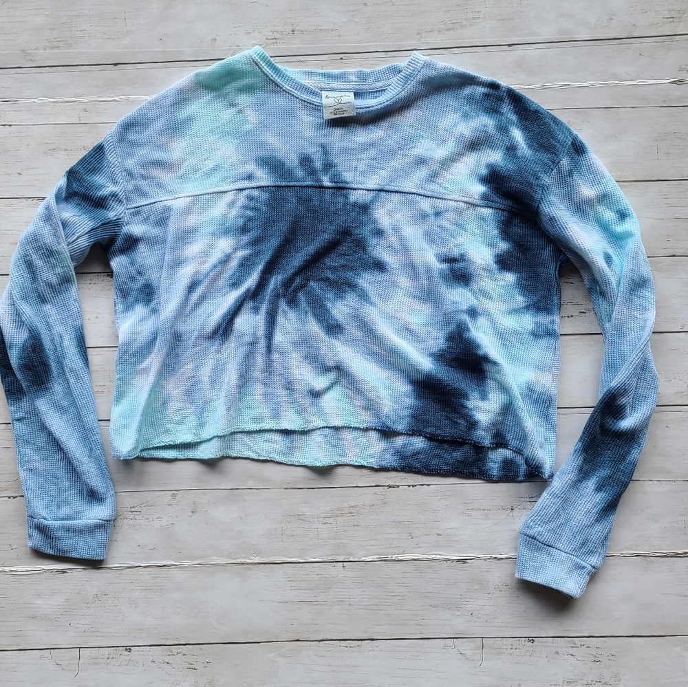 Blue Tie Dye Crop‎ Thermal